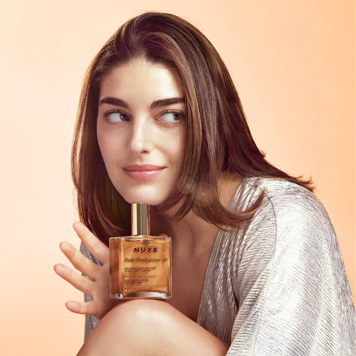 HUILE PRODIGIEUSE® OR (ACEITE SECO PARA ROSTRO, CUERPO Y CABELLO CON BRILLOS DORADOS)